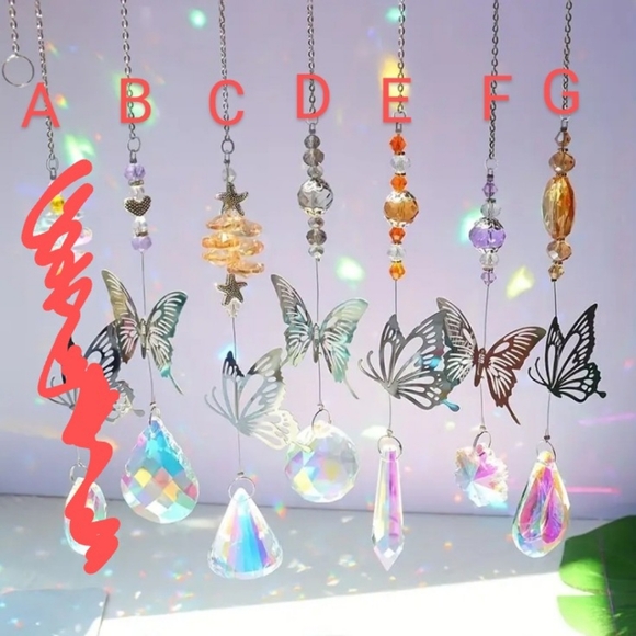 Butterfly Metal & Glass Suncatcher - Picture 1 of 2